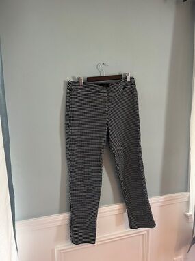 Black pants with white polka dots